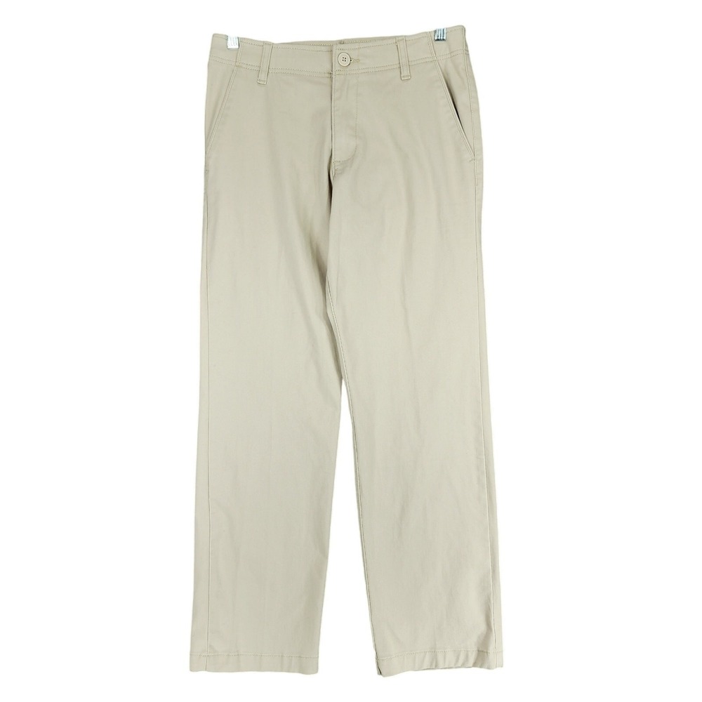 Lee Exteme Comfort MVP Chino Pants 30x30 (29) Men Straight Fit Tan Elastic Waist